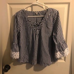 Eyelash black and white gingham M